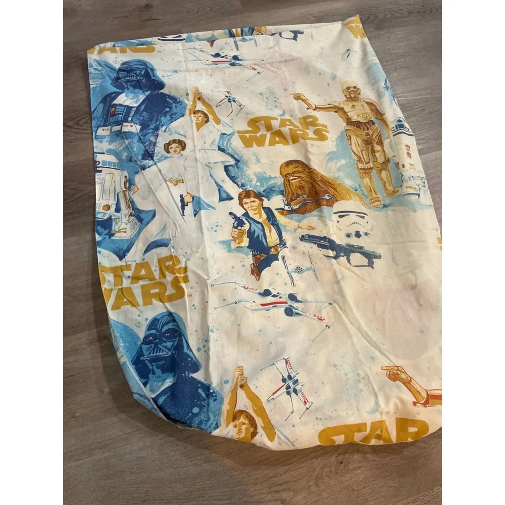 Star Wars A New Hope Twin Fitted Sheet 1977 Vintage Darth Vader Luke Leia R2-D2